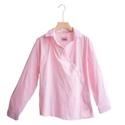 Pinstripe Wrap Shirt