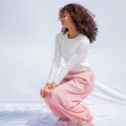 Pink Stripe Balloon Pants - Image 3
