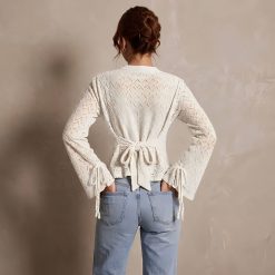 Lace Tie-Front Blouse - Image 8