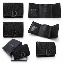 Monogram Print Trifold Wallet