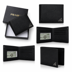 Saffiano-Style Bifold Wallet