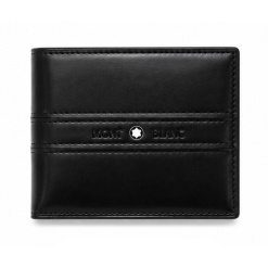 Classic Bifold Leather Wallet - Black, slim leather wallet with card slots