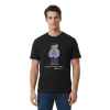 Embroidered Bear Graphic T-Shirt - Black, cotton tee with chest bear embroidery (size L)