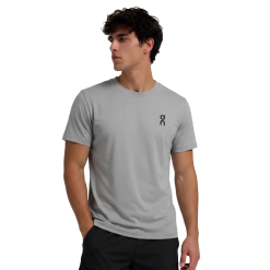 Minimal Logo Athletic T-Shirt - Grey Blue, cotton tee with minimal chest logo (size XL)
