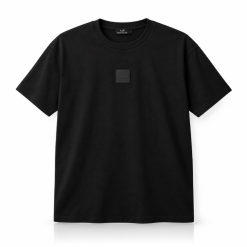 Logo Patch Side-Tape T-Shirt - Black