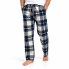 Men’s Cotton Plaid Lounge Pants – Navy & Grey