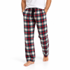 Men’s Cotton Plaid Lounge Pants – Red & Green