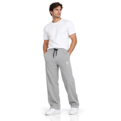 White Milton Fleece Joggers - Grey
