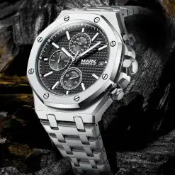 Fairwhale FW-5860-S1 Men's Chronograph Watch - Black Dial - الصورة 4