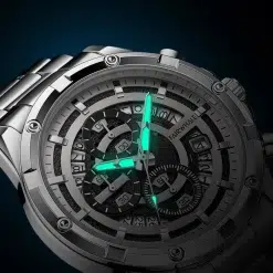 Fairwhale FW-5430-3 Men's Chronograph Watch - Silver Dial - Image 3