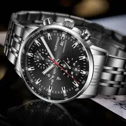 Fairwhale FW-5710-S1 Men's Chronograph Watch - Black Dial - الصورة 3