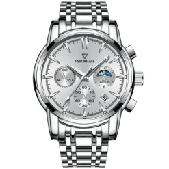 Fairwhale FW-5630-3 Men's Chronograph Watch - Silver Dial