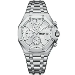 Fairwhale FW-5860-S3 Men's Chronograph Watch - Silver Dial