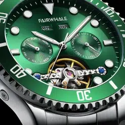 Fairwhale FW-6010-3 Men's Automatic Watch - Green Dial - Image 3