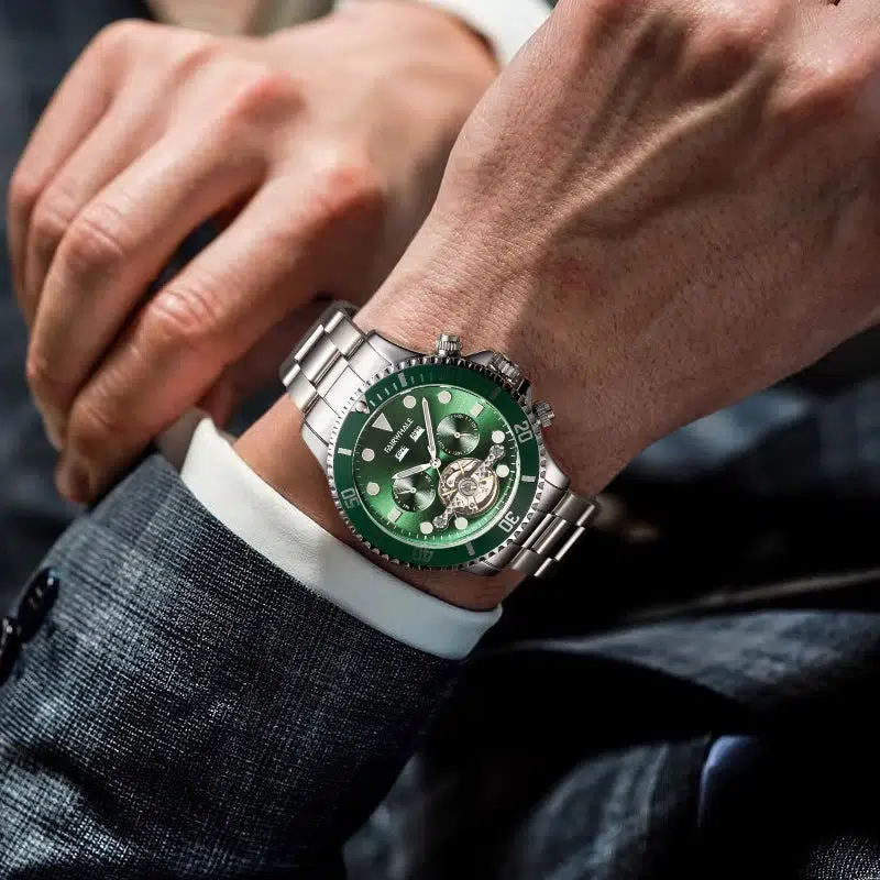 Fairwhale FW-6010-3 Men's Automatic Watch - Green Dial - Image 2