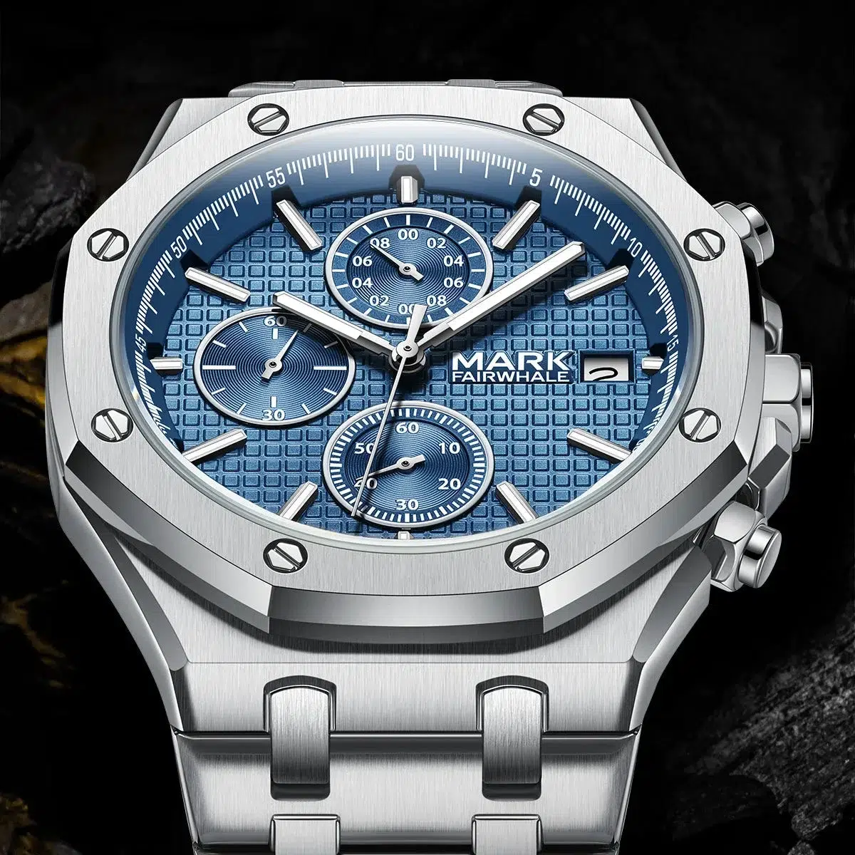 Fairwhale FW-5860-S2 Men's Chronograph Watch - Blue Dial - Image 3