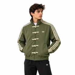Adidas Originals Toggle Track Jacket Olive – On Model