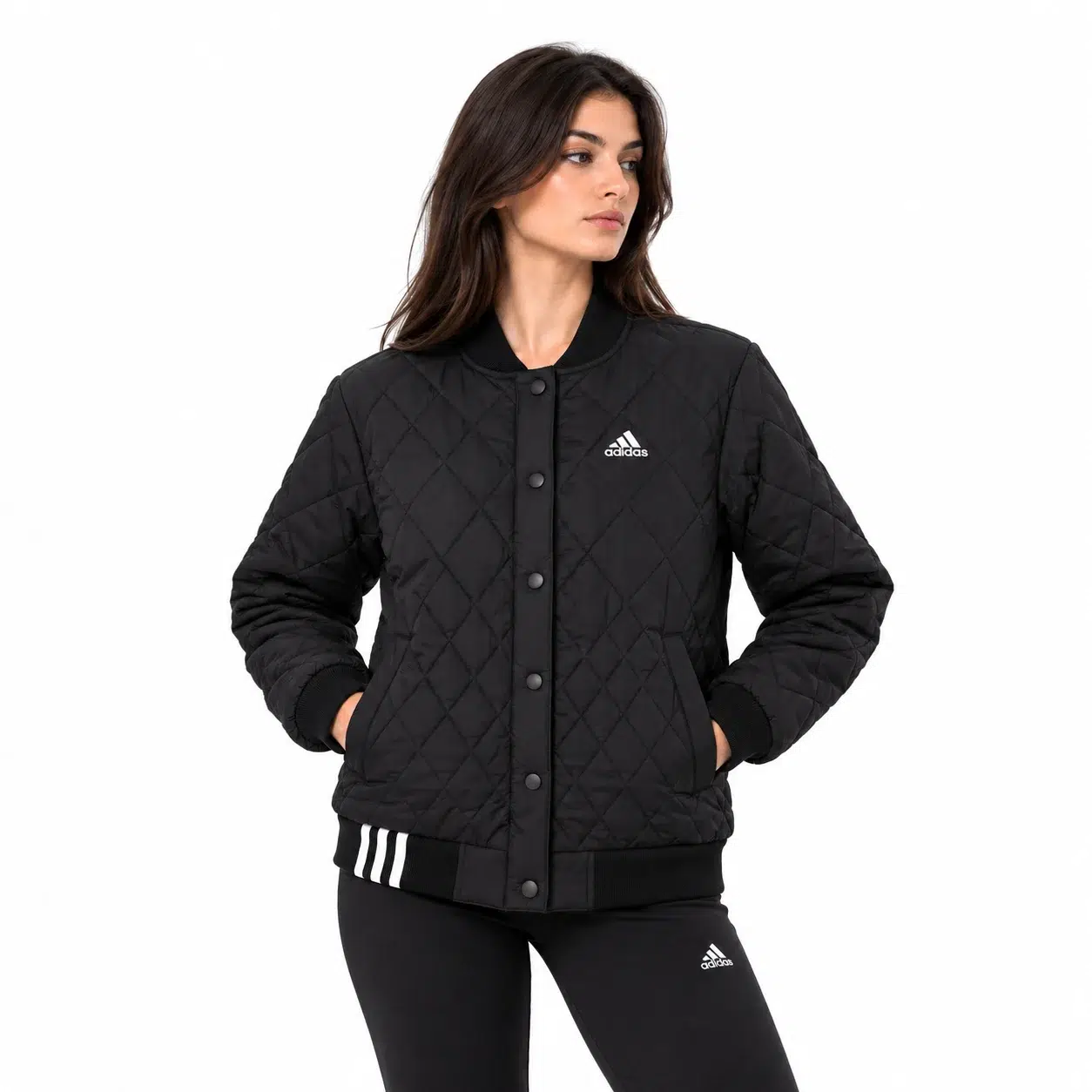 Adidas Thin Filled Jacket LG1325 Black – On Model