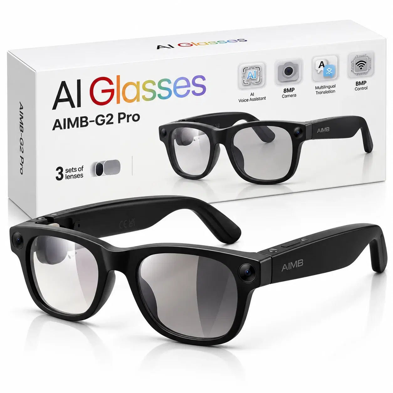 AIMB-G2 Pro AI Smart Glasses – Photochromic Lenses