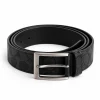 Signature Pattern Men's Adjustable Belt – Black