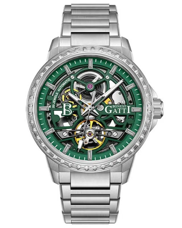 Bonest Gatti BG8803-S2 Men's Automatic Watch - Green Dial