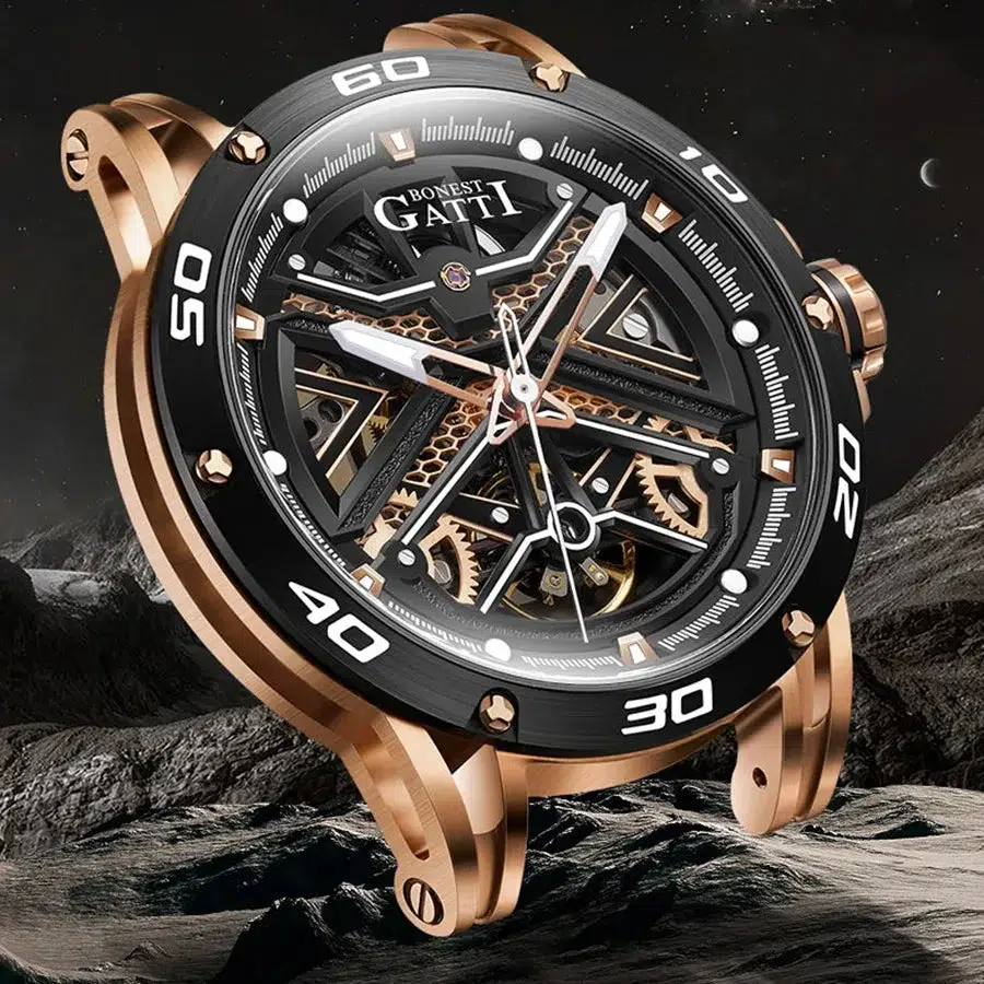 Bonest Gatti BG4601-B2 Men's Automatic Watch - Black Dial - Image 3