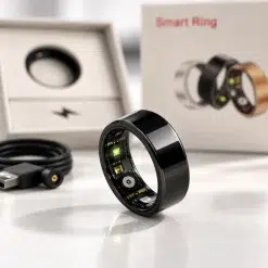 Smart Health Tracking Ring – Black