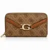 GUESS Lattee Logo Zip-Around Women's Wallet – Brown