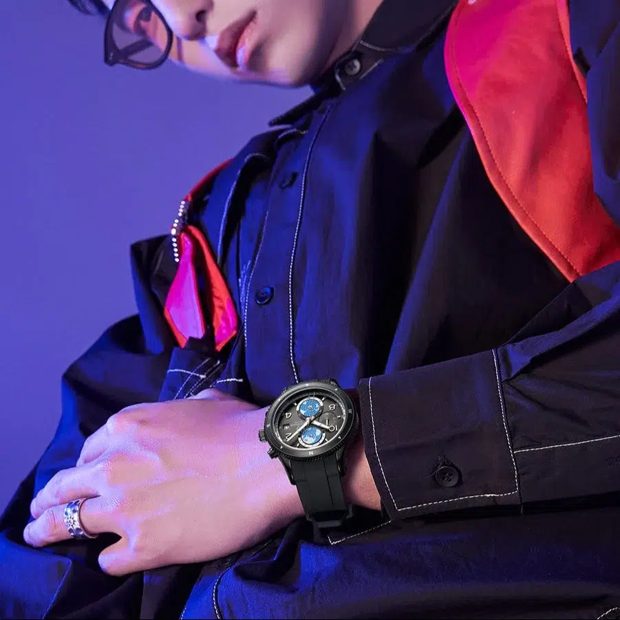 Fairwhale FW-5730-R1 Men's Chronograph Watch - Black Dial - الصورة 5