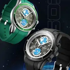 ⁦Fairwhale FW-5730-R2 Men's Chronograph Watch - Green Dial⁩ - الصورة ⁦5⁩