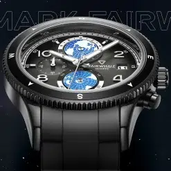 Fairwhale FW-5730-R1 Men's Chronograph Watch - Black Dial - الصورة 3