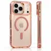 iPhone 18 Pro Max Clear Magnetic Case – Rose Pink