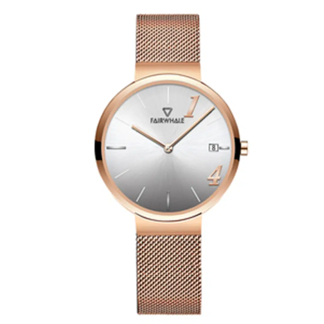 Fairwhale FW-3220-G4 Women's Rose Gold Watch - Silver Dial