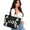 Lacoste Logo Print Tote Bag – Black