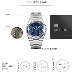 Fairwhale FW-5170-S2 Men's Chronograph Watch - Blue Dial - الصورة 3