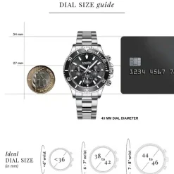 Fairwhale FW-5150-S2 Men's Chronograph Watch - Black Dial - Image 3
