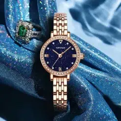 Fairwhale FW-3250-3 Women's Rose Gold Watch - Blue Dial - الصورة 4