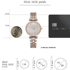 Fairwhale FW-3360-2 Women's Rose Gold Watch - Silver Dial - Image 3