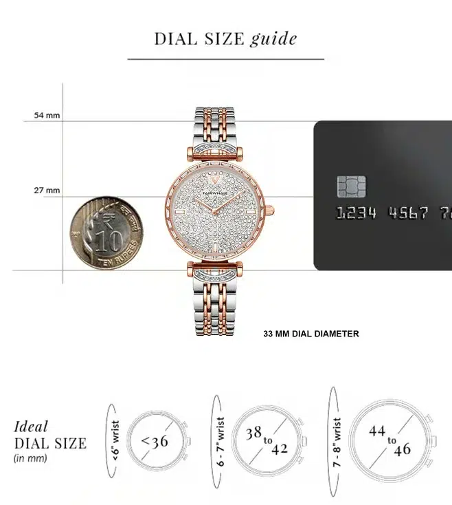 Fairwhale FW-3360-2 Women's Rose Gold Watch - Silver Dial - Image 3