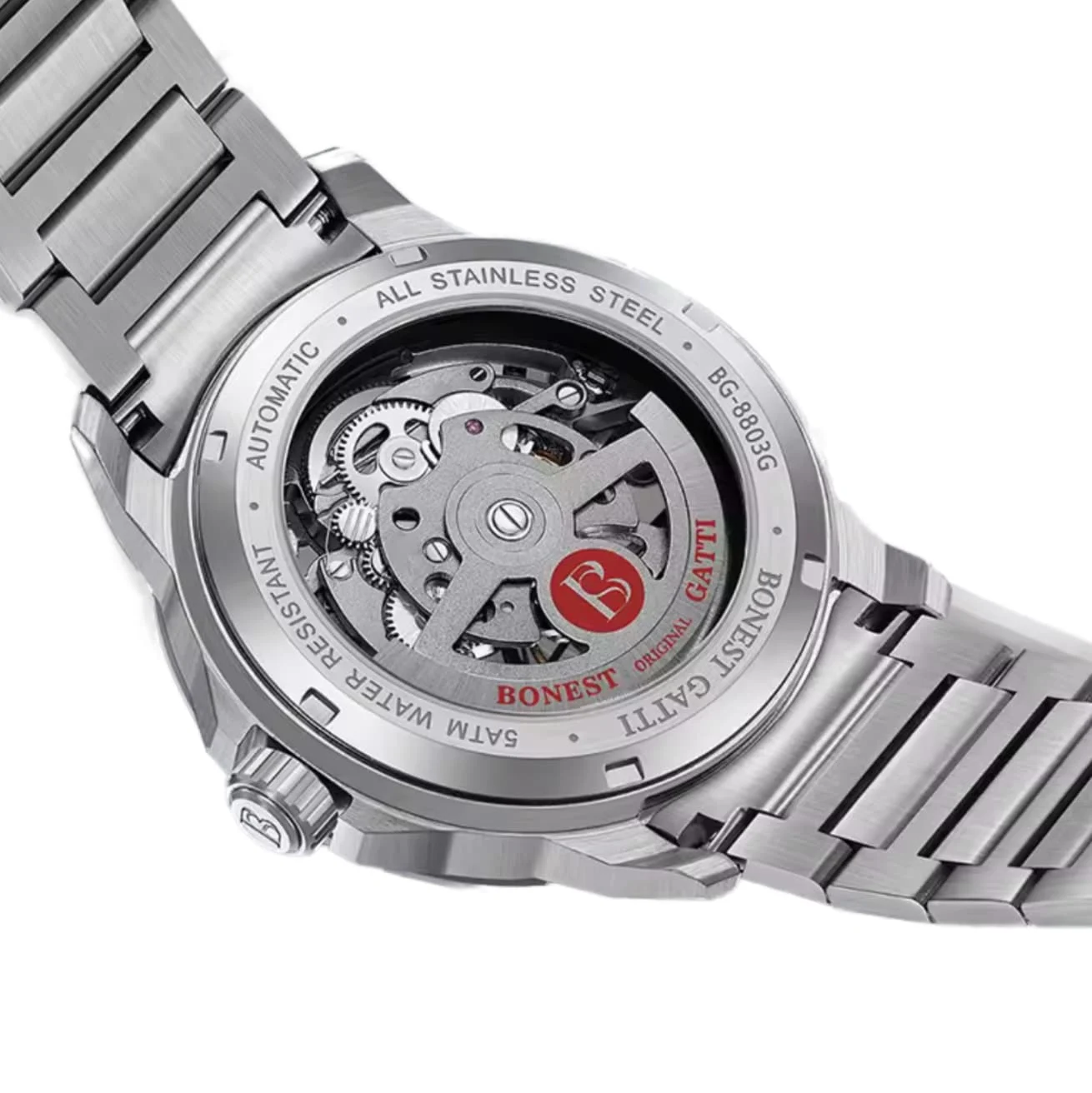 Bonest Gatti BG8803-S2 Men's Automatic Watch - Green Dial - الصورة 2