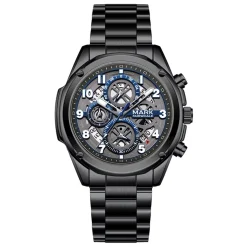 Fairwhale FW-5049-S2 Men's Chronograph Watch - Black Dial
