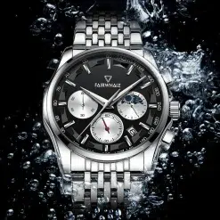 Alternative view of Fairwhale FW-5360-1 Men's Chronograph Watch - Black Dial