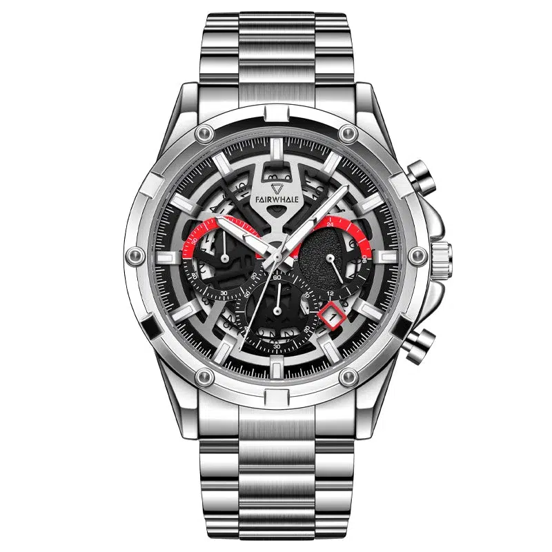 Fairwhale FW-5440-1 Men's Chronograph Watch - Black Dial