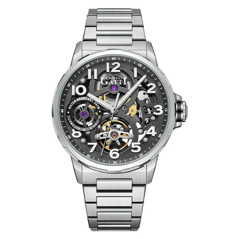 Bonest Gatti BG8010-S2 Men's Automatic Watch - Black Dial