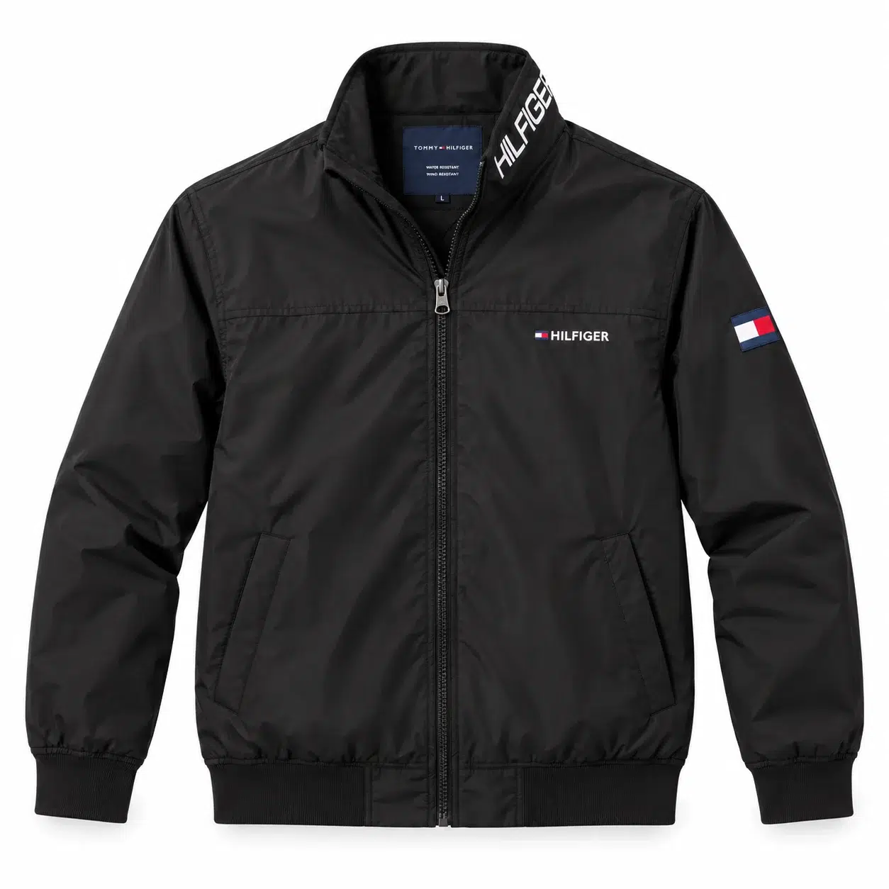 Tommy Hilfiger Water and Wind Resistant Jacket Black – Product View